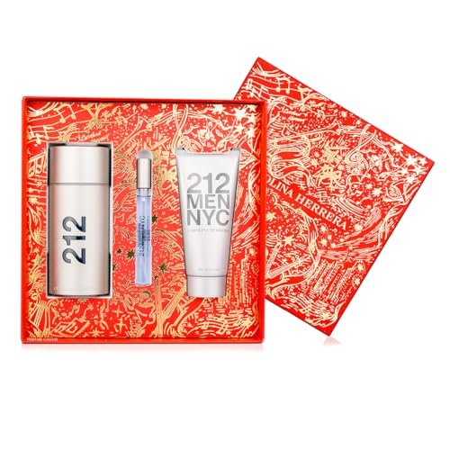 Carolina Herrera 212 Men Kit Perfume Balm Pós Barba Travel Size